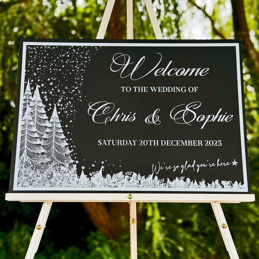 Wedding Welcome Board Wonderland