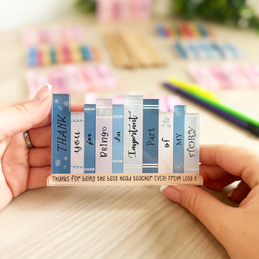 Free standing, Personalised Teacher Bookshelf