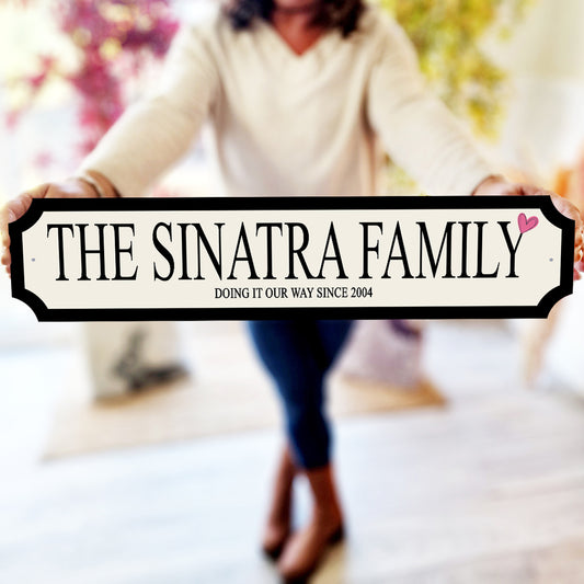 Personalised 'Our Family' Street Sign - Mother's Day Gift