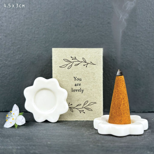 Matchbox Message incense cone - You are lovely