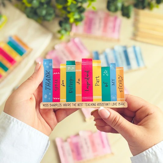 Free standing, Personalised Teacher Bookshelf