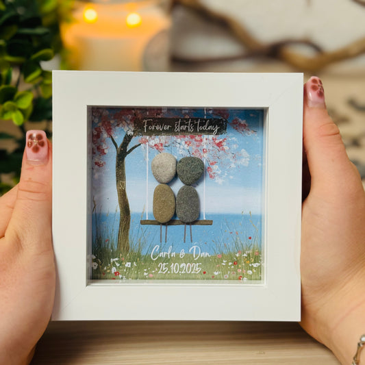 Personalised Couple Pebble Picture