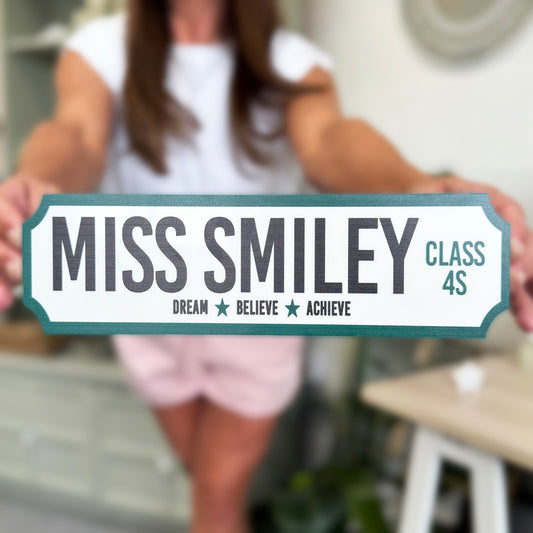 Personalised Teacher Street sign
