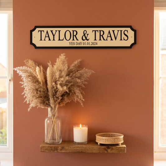'YES Day' Engagement Personalised Street Sign Gift