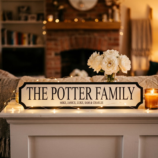 "Family" Personalised Street Sign Gift