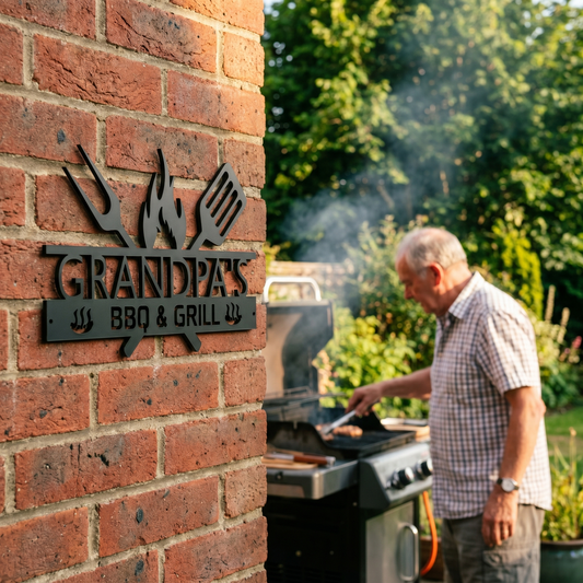 Personalised Laser Cut BBQ Sign + (Free Gift Box included!)