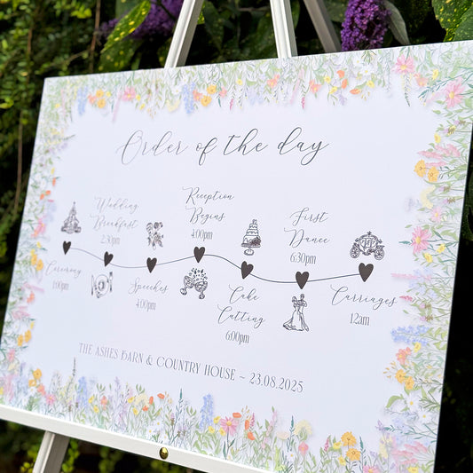 Wedding 'order of the day' Wild Flowers