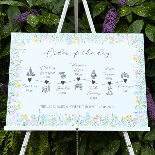 Wedding 'order of the day' Wild Flowers