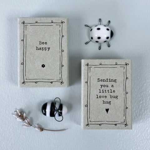 Porcelain Matchbox Message Love Bug – Sending you a little Love Bug hug