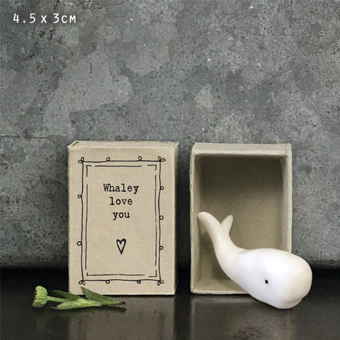 Porcelain Matchbox Message Whale – Whaley love you