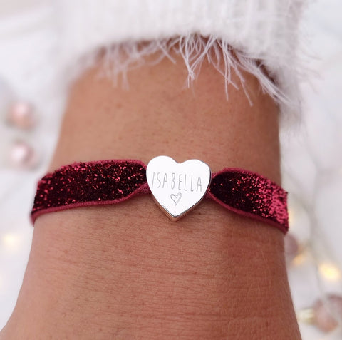 Sparkle One Line Personalised Stretch Bracelet