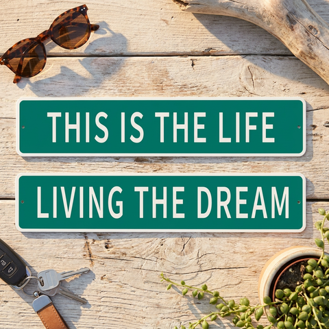 Personalised Holiday Street Sign Gift — Custom Destination Sign | Unique Travel or Holiday Present