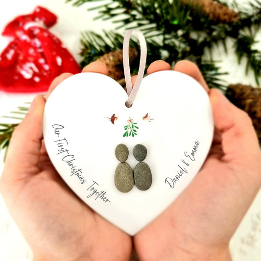 Personalised "Our 1st Christmas Together" Hanging Heart