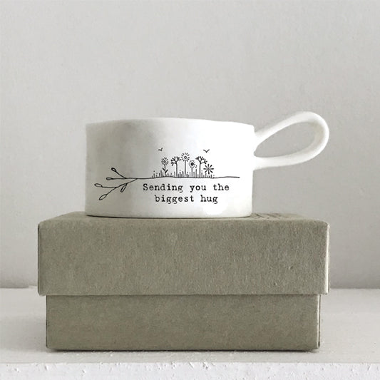 Porcelain Handled Tea Light Holder – Sending you the biggest hug