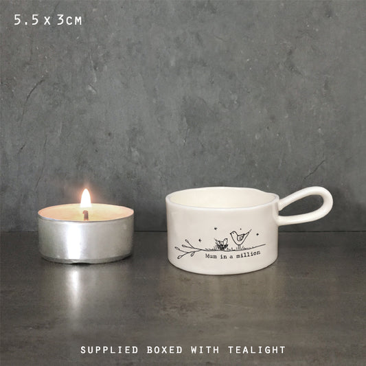 Porcelain Handled Tea Light Holder – Mum in a million