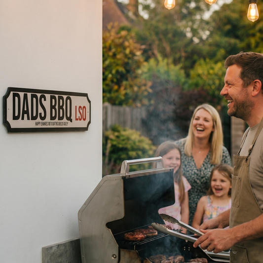 Personalised Dad 'Bar & Grill' Street Sign Gift