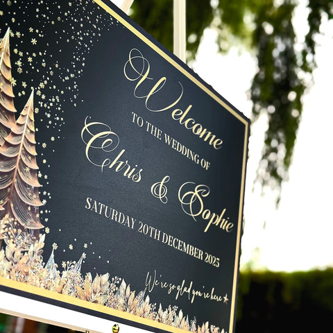 Wedding Welcome Board Wonderland