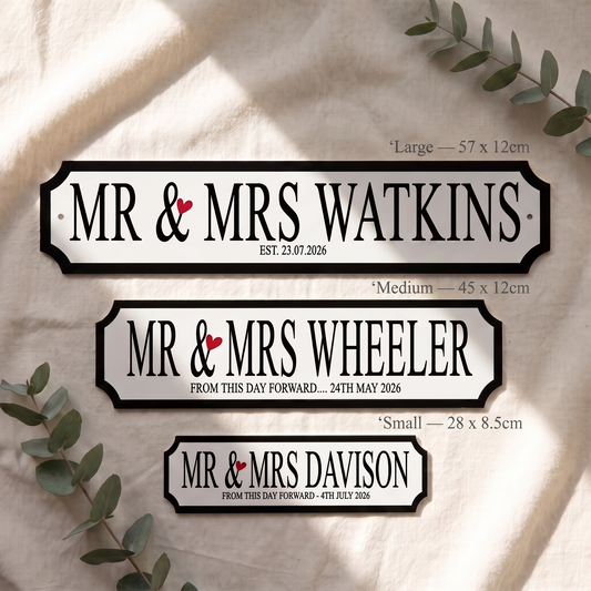 Personalised Wedding Street Sign Gift — This Way to the I Do's | Wedding Day Venue Sign