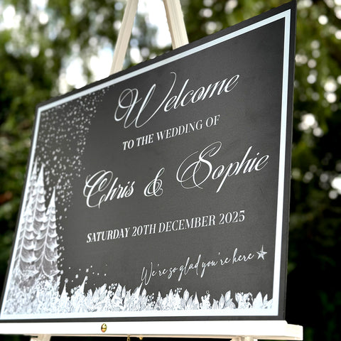Wedding Welcome Board Wonderland