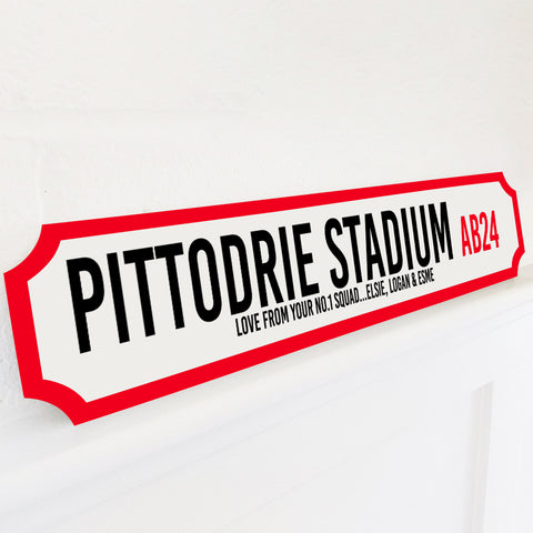 Personalised Football Stadium Street Sign Gift