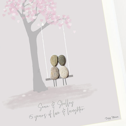 Always & Forever Personalised Pebble Picture Gift