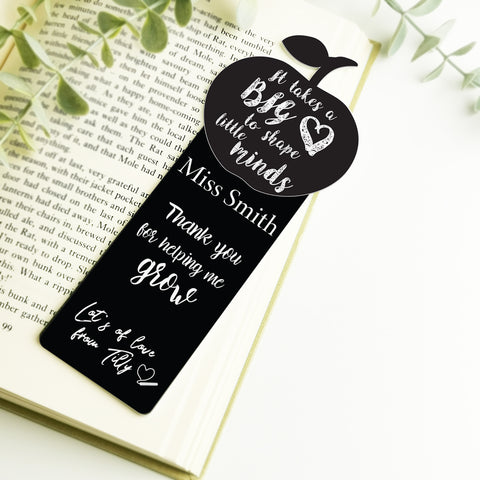 Personalised Apple Teacher Bookmark Gift (Available in 2 Designs)