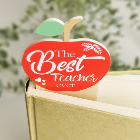 Personalised Apple Teacher Bookmark Gift (Available in 2 Designs)