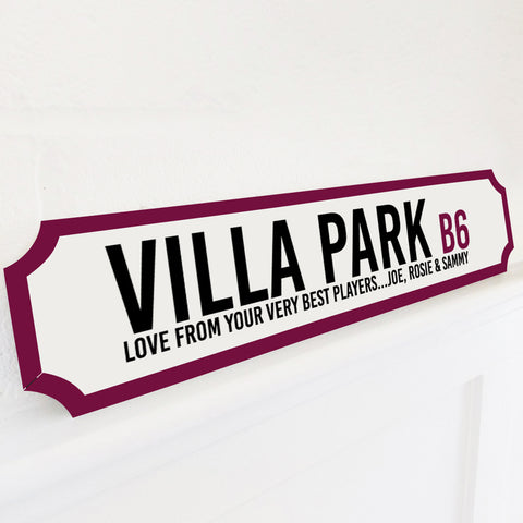 Personalised Football Stadium Street Sign Gift