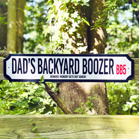 Personalised Dad 'Bar & Grill' Street Sign Gift