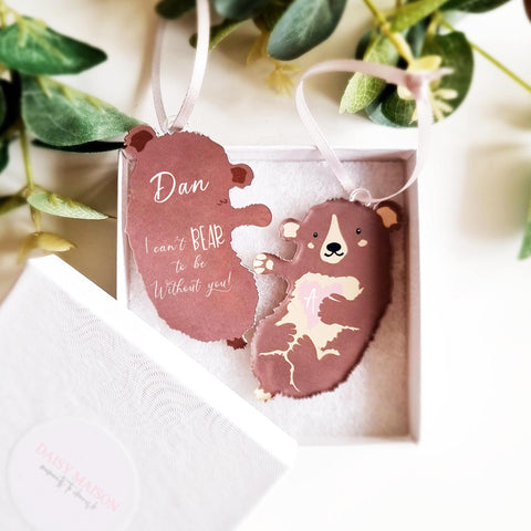 Personalised Otter/Bear Hanging Decorations Gift