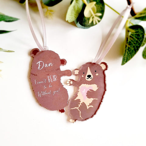 Personalised Otter/Bear Hanging Decorations Gift