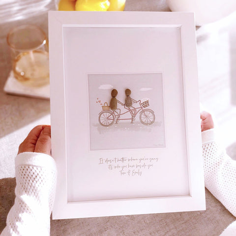 Beside You Personalised Pebble Picture Gift