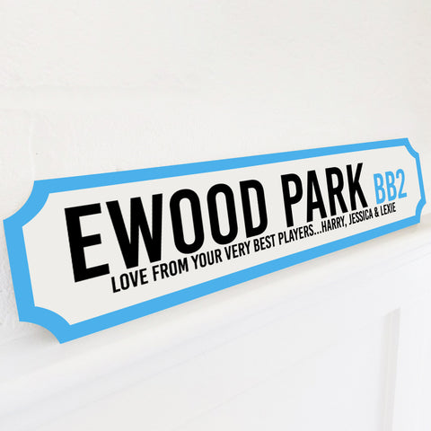 Personalised Football Stadium Street Sign Gift