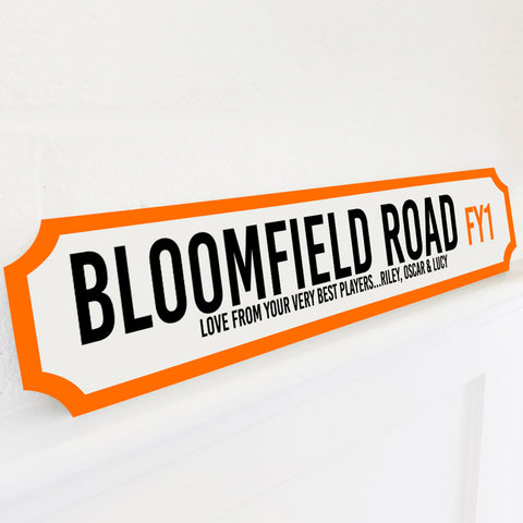 Personalised Football Stadium Street Sign Gift