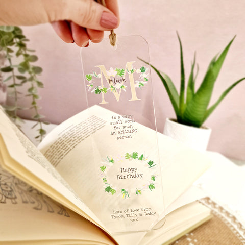 Personalised Mother's Day Bookmark