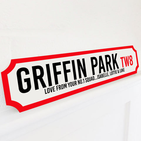 Personalised Football Stadium Street Sign Gift