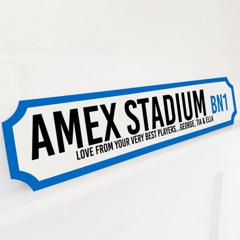 Personalised Football Stadium Street Sign Gift