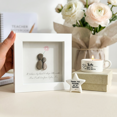 Personalised Teacher Pebble Picture Bundle — Unique End of Year Thank You Gift UK