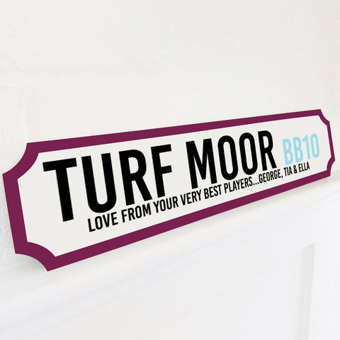 Personalised Football Stadium Street Sign Gift