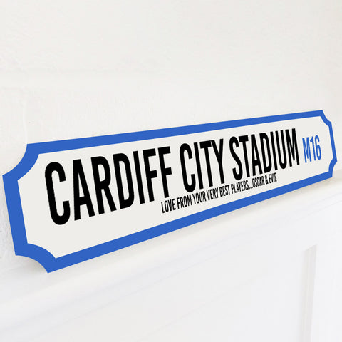 Personalised Football Stadium Street Sign Gift