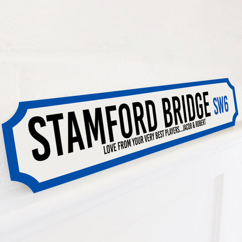 Personalised Football Stadium Street Sign Gift