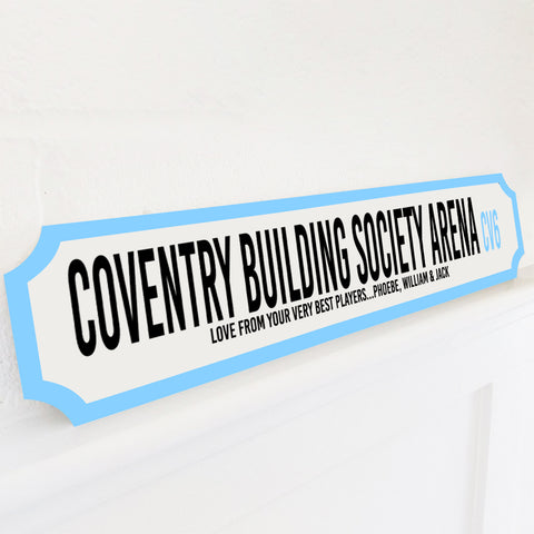 Personalised Football Stadium Street Sign Gift