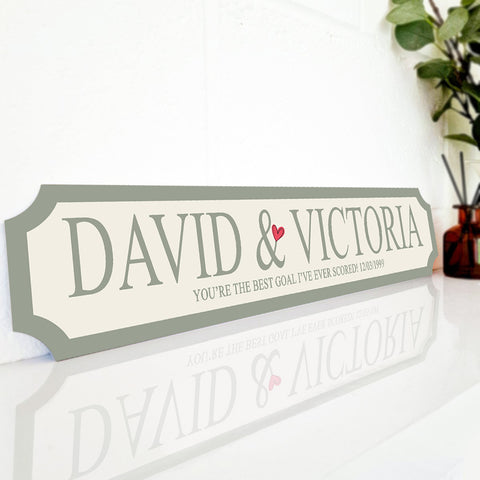 Personalised 'My Valentine' Street Sign Gift