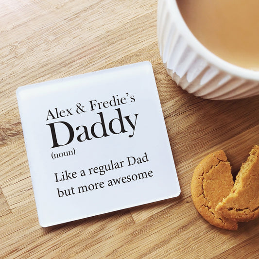 Personalised 'Dad/Grandad Definition' Coaster Gift