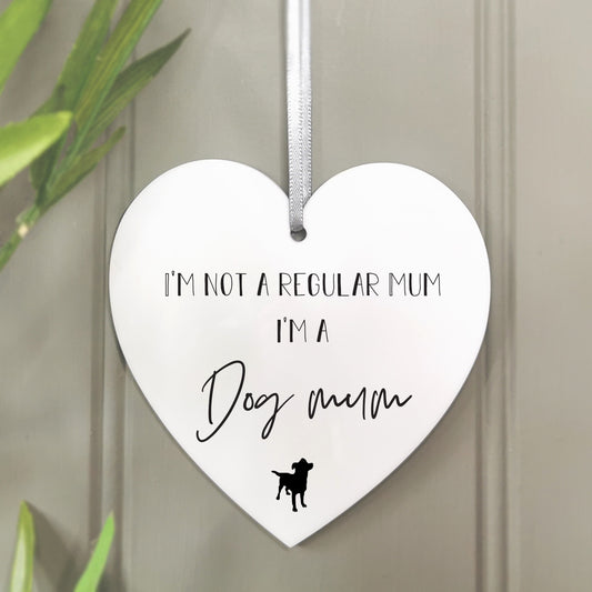 Dog Mum' Hanging Heart Decoration