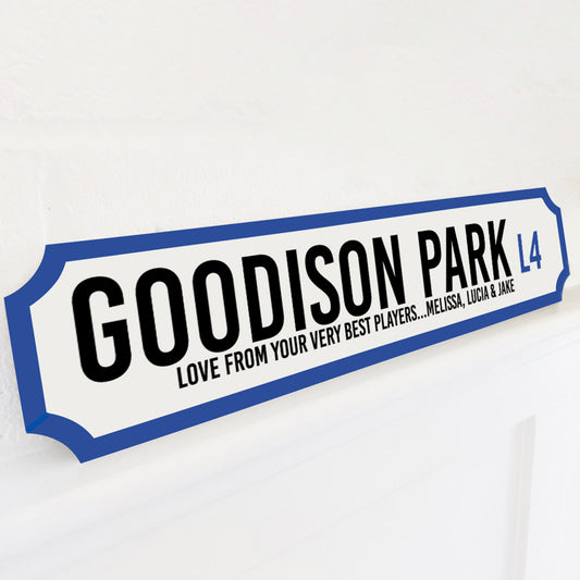 Personalised Football Stadium Street Sign Gift