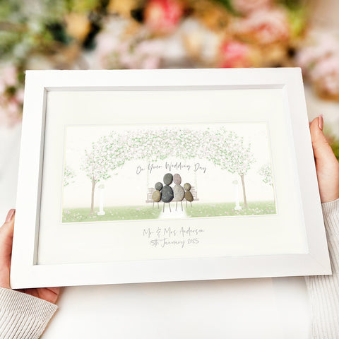 On Your Wedding Day (Family) Personalised Pebble Picture Gift