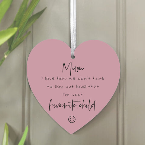 Favourite Child' Hanging Heart Decoration