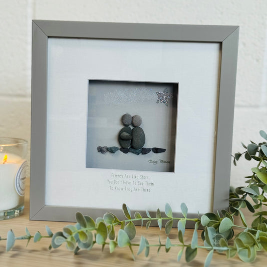 Friends are like stars pebble picture