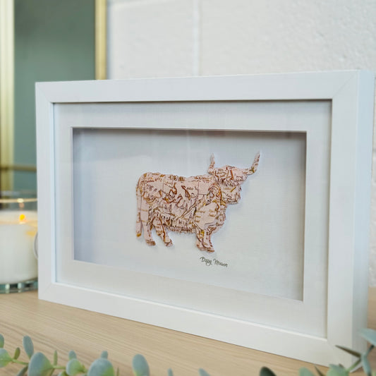 3D Framed Bull Artwork